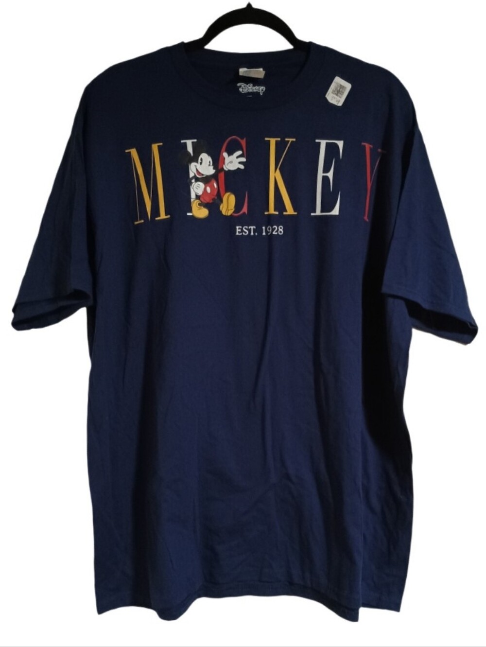 Disney Mickey Mouse Est 1928 Navy Blue Graphic Tee T-Shirt